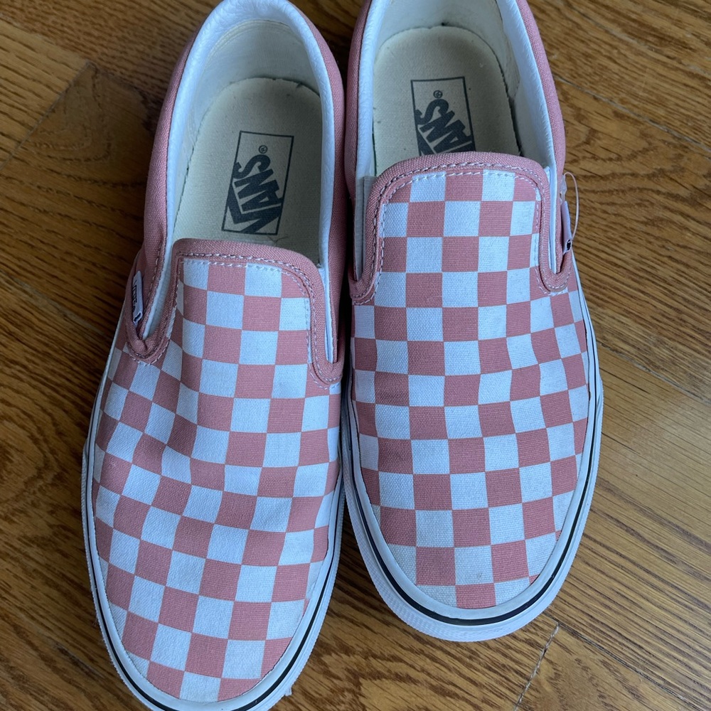 vans pink checkered